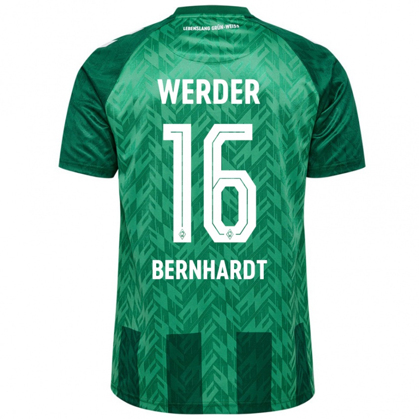 Homem Camisola Emilie Bernhardt #16 Verde Principal 2024/25 Camisa