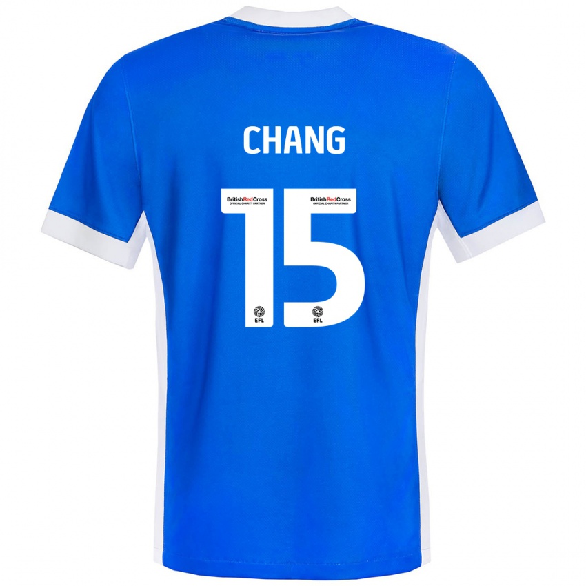 Homem Camisola Alfie Chang #15 Branco Azul Principal 2024/25 Camisa