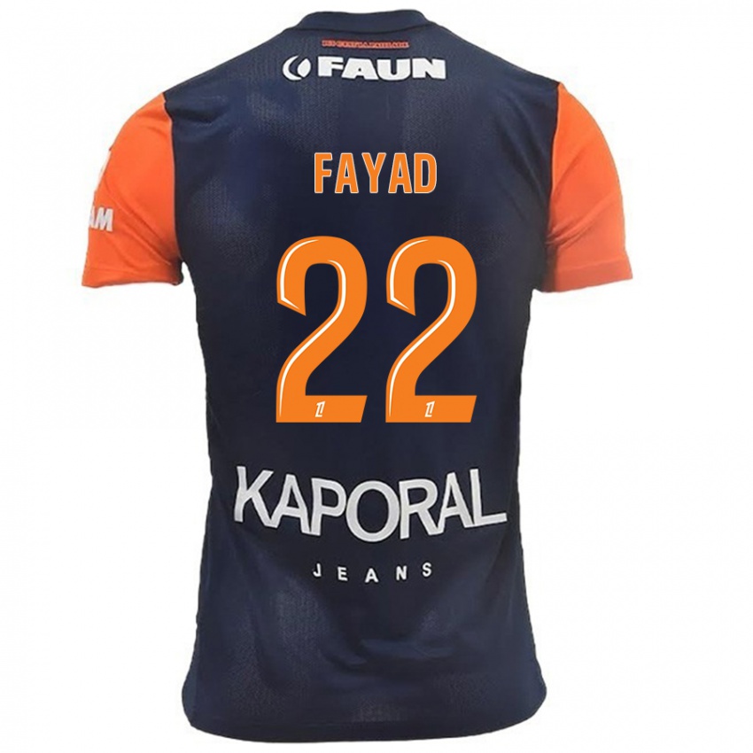 Homem Camisola Khalil Fayad #22 Laranja Azul Marinho Principal 2024/25 Camisa