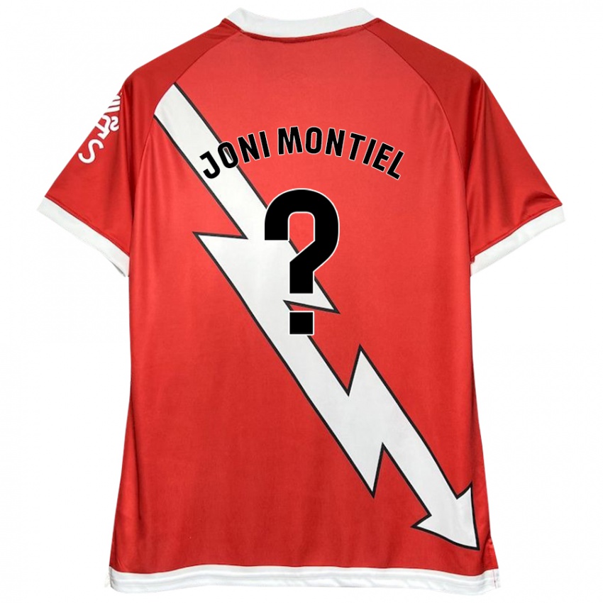 Homem Camisola Joni Montiel #0 Vermelho Branco Principal 2024/25 Camisa