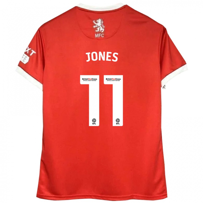 Homem Camisola Isaiah Jones #11 Vermelho Branco Principal 2024/25 Camisa