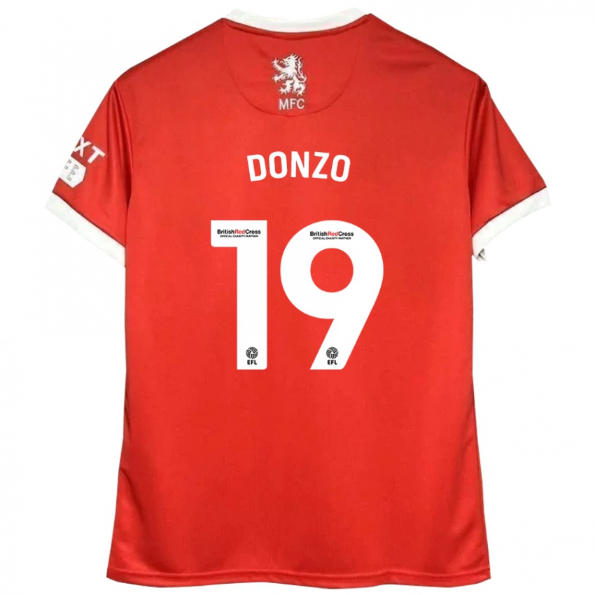 Homem Camisola Jolie Donzo #19 Vermelho Branco Principal 2024/25 Camisa