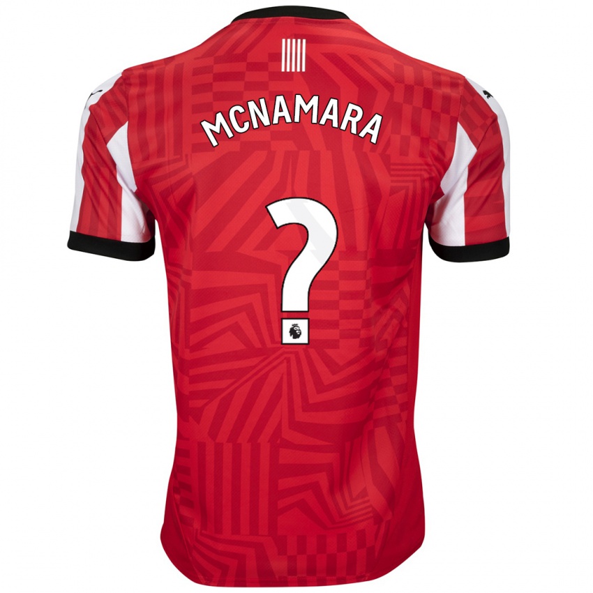 Homem Camisola Josh Mcnamara #0 Vermelho Branco Principal 2024/25 Camisa