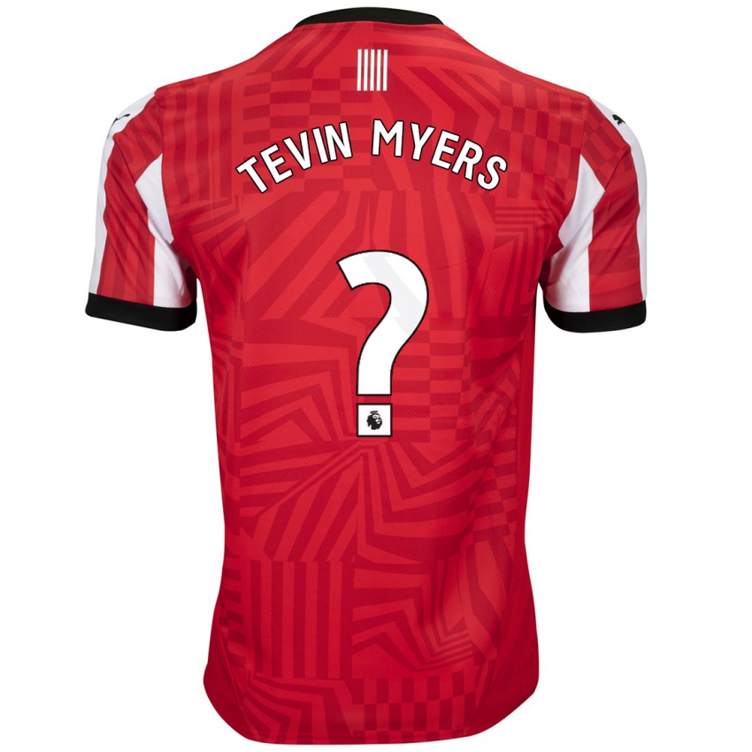 Homem Camisola Tevin Myers #0 Vermelho Branco Principal 2024/25 Camisa