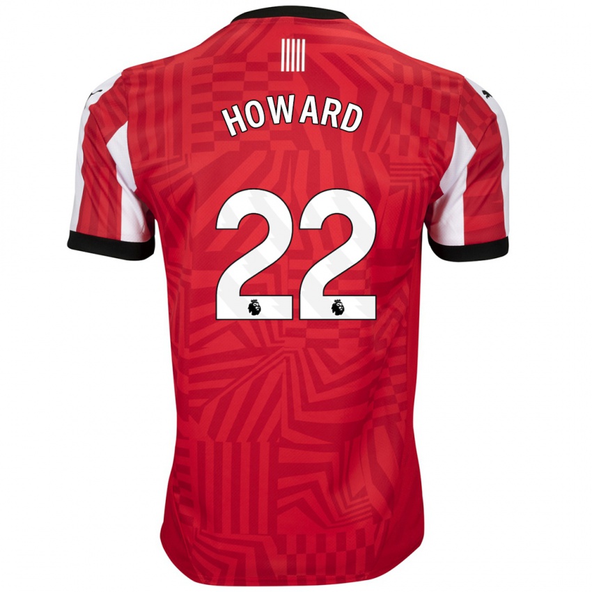 Homem Camisola Bethany-May Howard #22 Vermelho Branco Principal 2024/25 Camisa