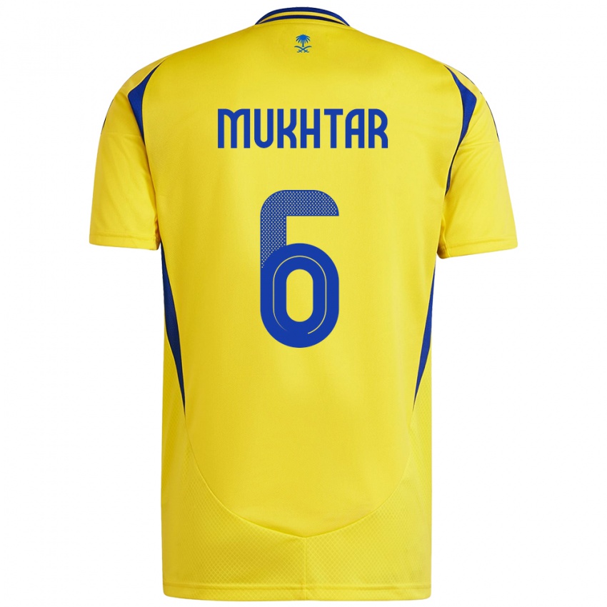 Homem Camisola Mukhtar Ali #6 Azul Amarelo Principal 2024/25 Camisa