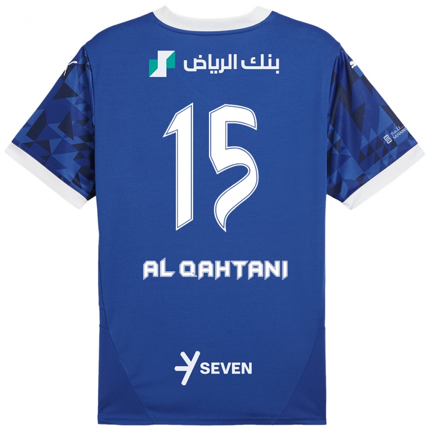 Homem Camisola Mohammed Al-Qahtani #15 Azul Escuro Branco Principal 2024/25 Camisa