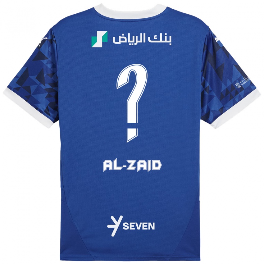 Homem Camisola Suhayb Al-Zaid #0 Azul Escuro Branco Principal 2024/25 Camisa