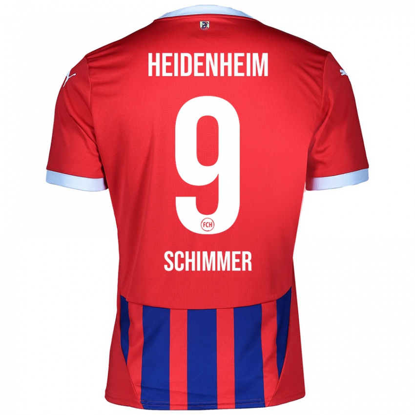 Homem Camisola Stefan Schimmer #9 Azul Vermelho Principal 2024/25 Camisa