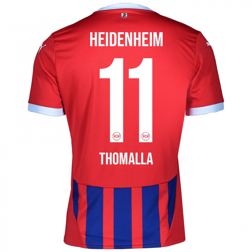 Homem Camisola Denis Thomalla #11 Azul Vermelho Principal 2024/25 Camisa