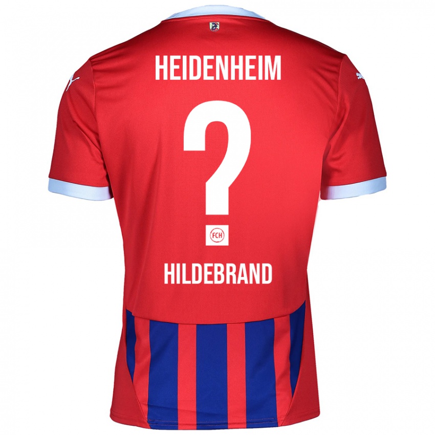 Homem Camisola Jan Hildebrand #0 Azul Vermelho Principal 2024/25 Camisa