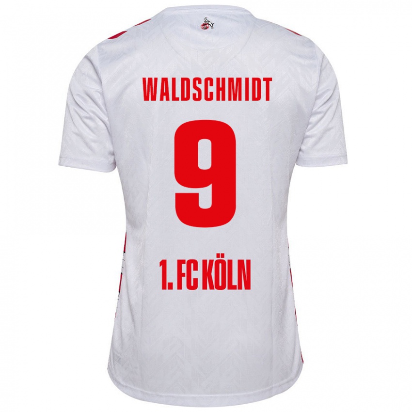 Homem Camisola Luca Waldschmidt #9 Vermelho Branco Principal 2024/25 Camisa