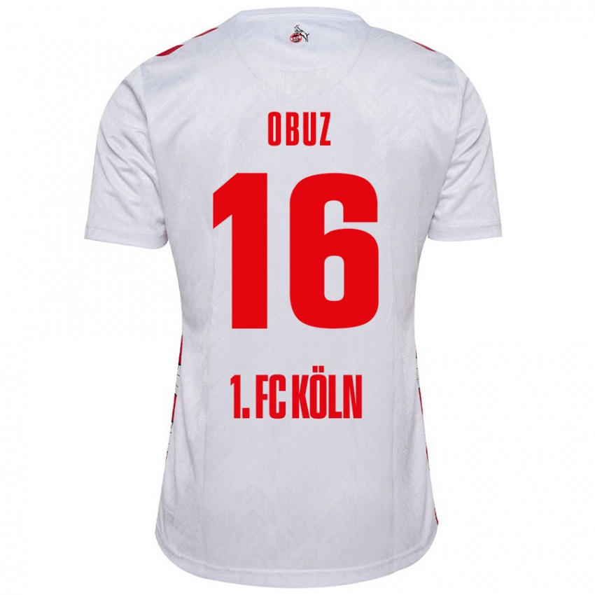 Homem Camisola Marvin Obuz #16 Vermelho Branco Principal 2024/25 Camisa