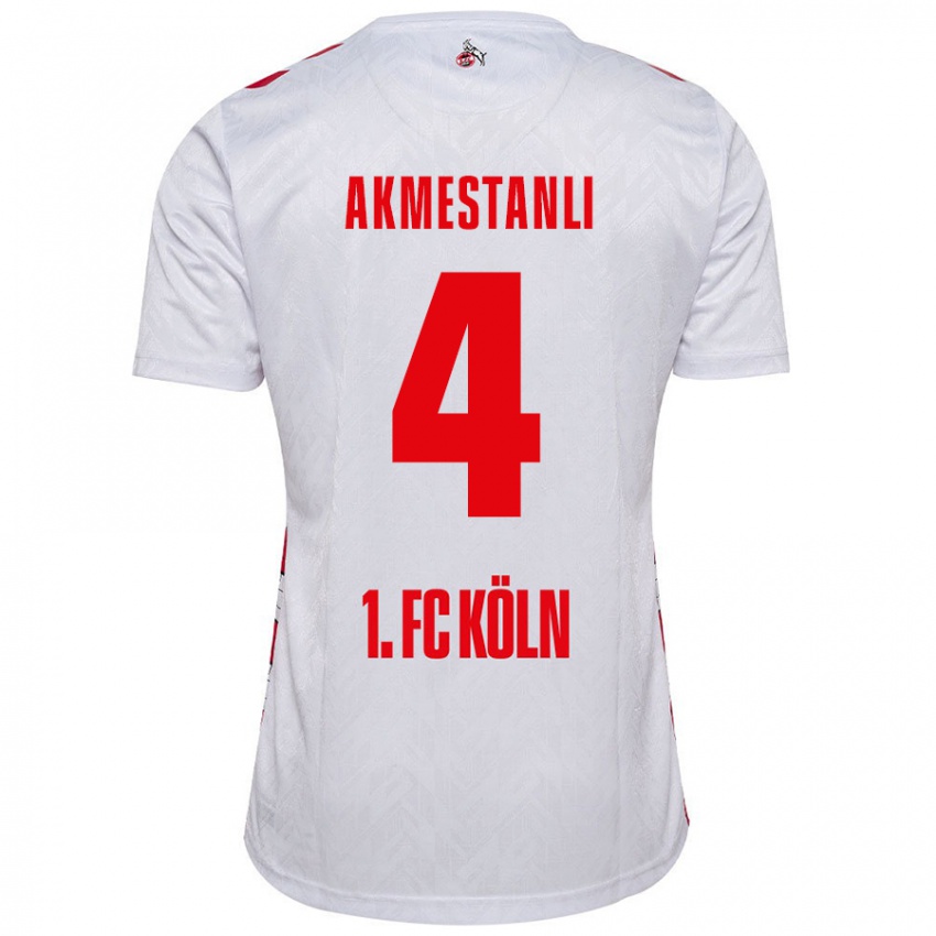 Homem Camisola Teoman Akmestanli #4 Vermelho Branco Principal 2024/25 Camisa