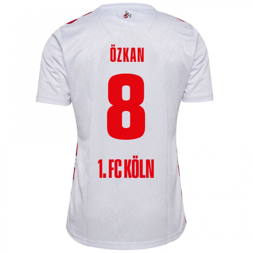 Homem Camisola Mikail Özkan #8 Vermelho Branco Principal 2024/25 Camisa