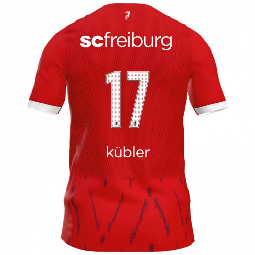 Homem Camisola Lukas Kübler #17 Vermelho Principal 2024/25 Camisa