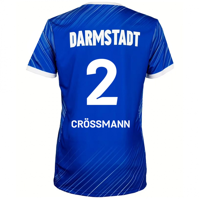 Homem Camisola Elias Crößmann #2 Branco Azul Principal 2024/25 Camisa