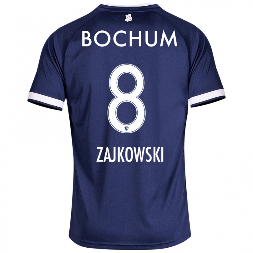 Homem Camisola Cedric Zajkowski #8 Azul Escuro Principal 2024/25 Camisa