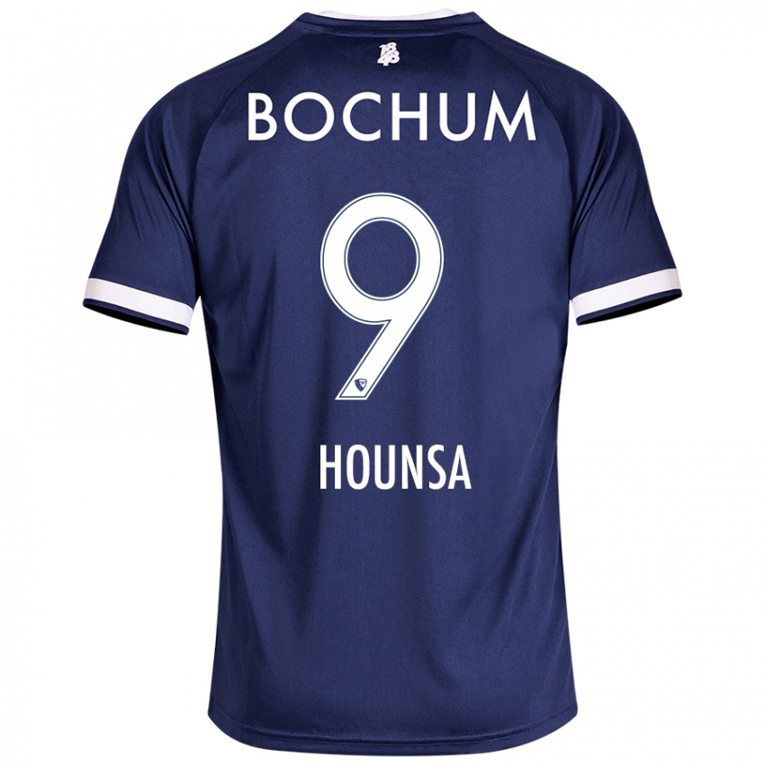 Homem Camisola Eligius Hounsa #9 Azul Escuro Principal 2024/25 Camisa