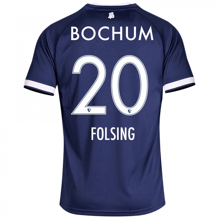 Homem Camisola Amelie Fölsing #20 Azul Escuro Principal 2024/25 Camisa