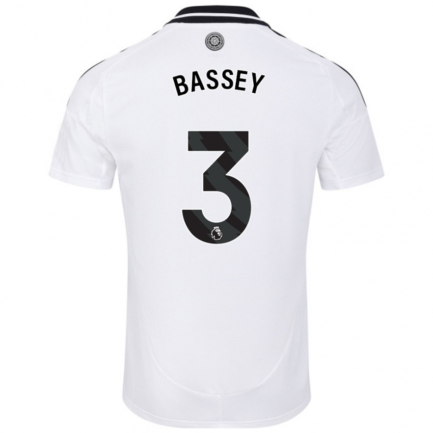 Homem Camisola Calvin Bassey #3 Branco Principal 2024/25 Camisa