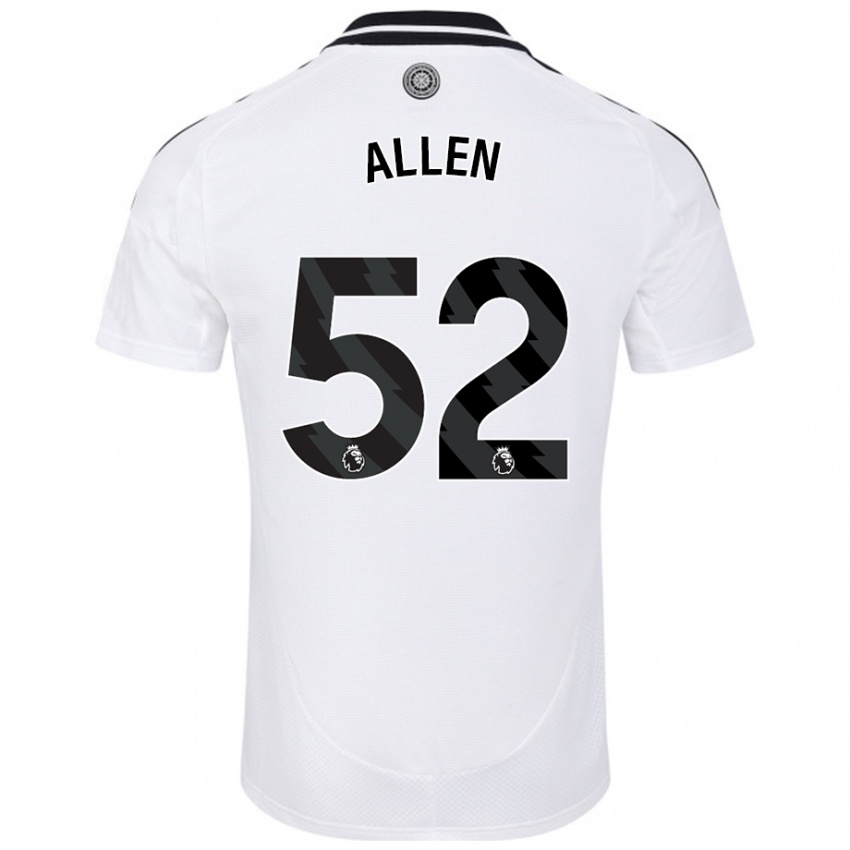 Homem Camisola Michael Allen #52 Branco Principal 2024/25 Camisa