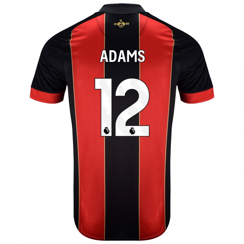 Homem Camisola Tyler Adams #12 Vermelho Preto Principal 2024/25 Camisa