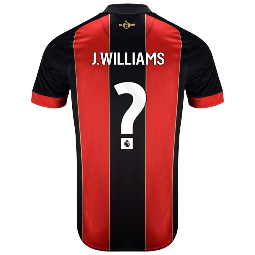 Homem Camisola Jay Williams #0 Vermelho Preto Principal 2024/25 Camisa