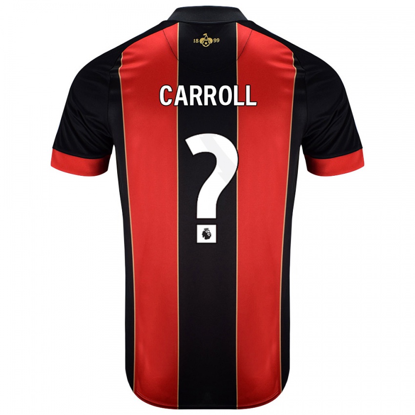 Homem Camisola Ryan Carroll #0 Vermelho Preto Principal 2024/25 Camisa