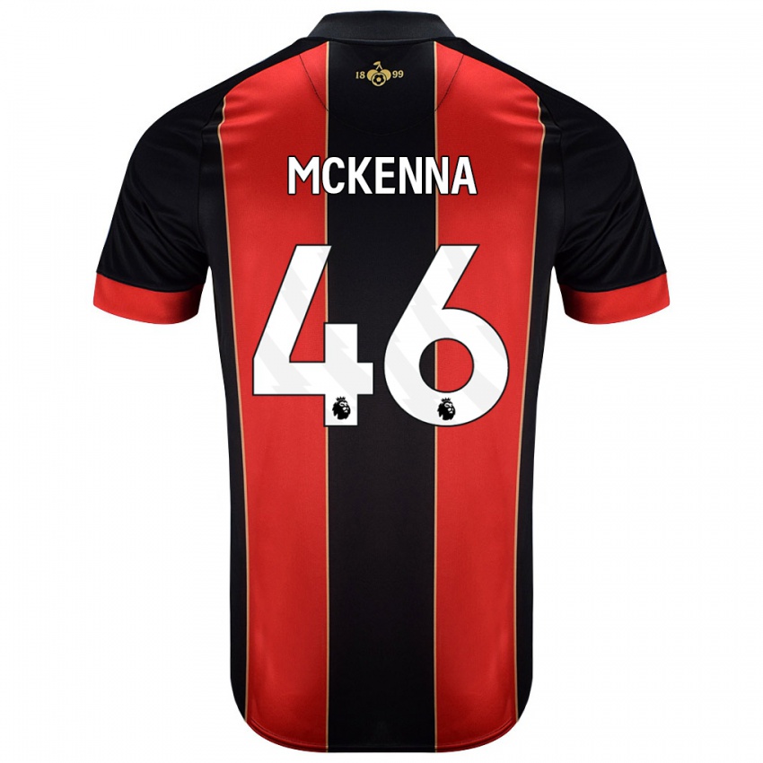 Homem Camisola Callan Mckenna #46 Vermelho Preto Principal 2024/25 Camisa