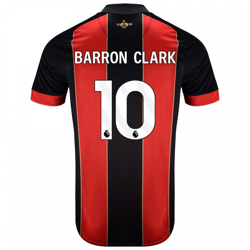 Homem Camisola Molly Barron-Clark #10 Vermelho Preto Principal 2024/25 Camisa