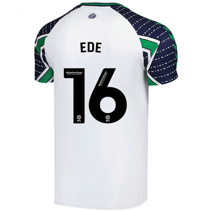 Homem Camisola Grace Ede #16 Branco Alternativa 2024/25 Camisa