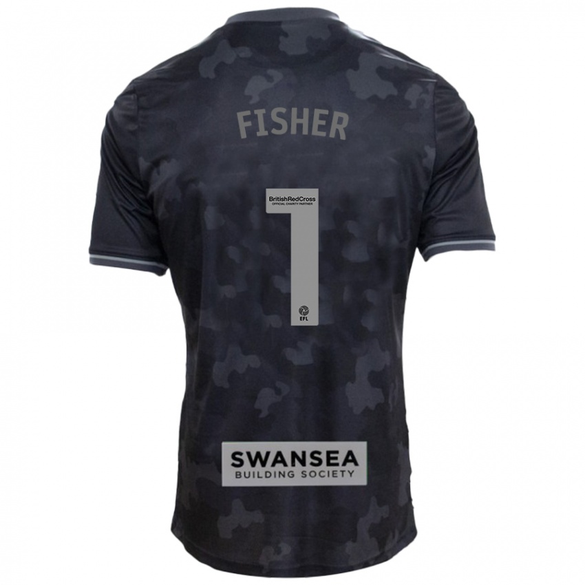 Homem Camisola Andy Fisher #1 Preto Alternativa 2024/25 Camisa