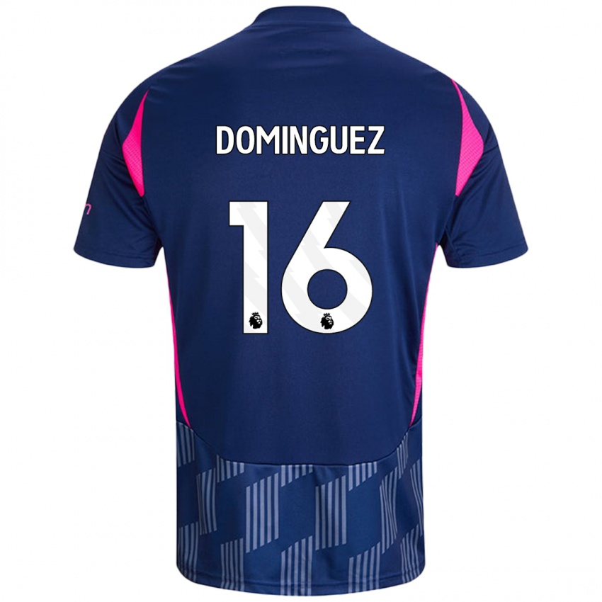 Homem Camisola Nicolas Dominguez #16 Rosa Azul Real Alternativa 2024/25 Camisa