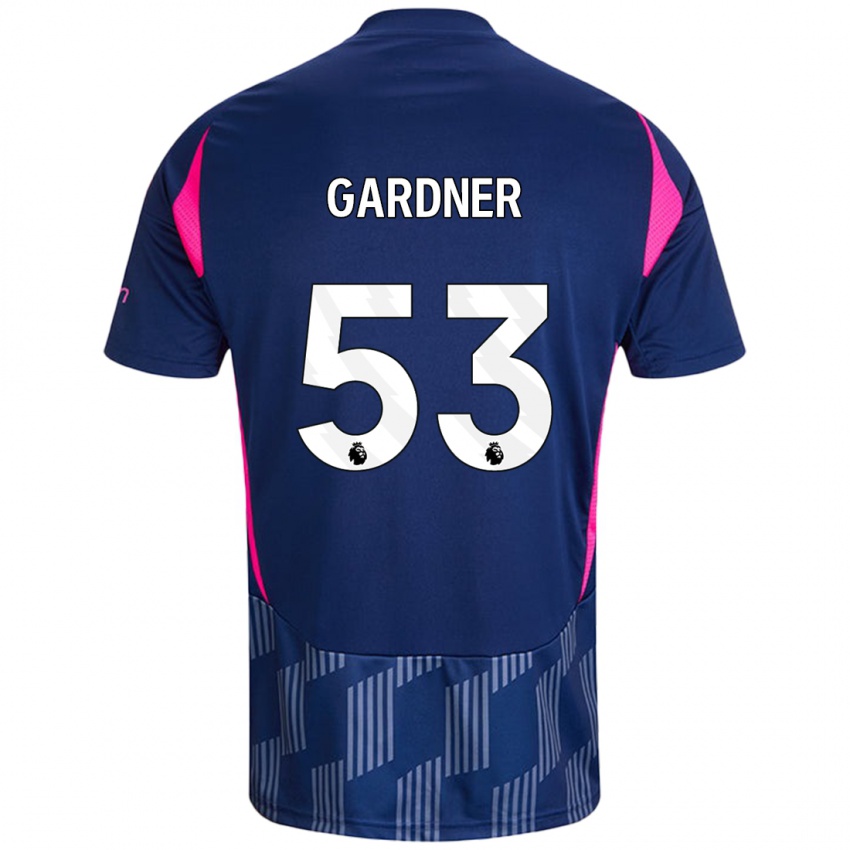 Homem Camisola Joe Gardner #53 Rosa Azul Real Alternativa 2024/25 Camisa