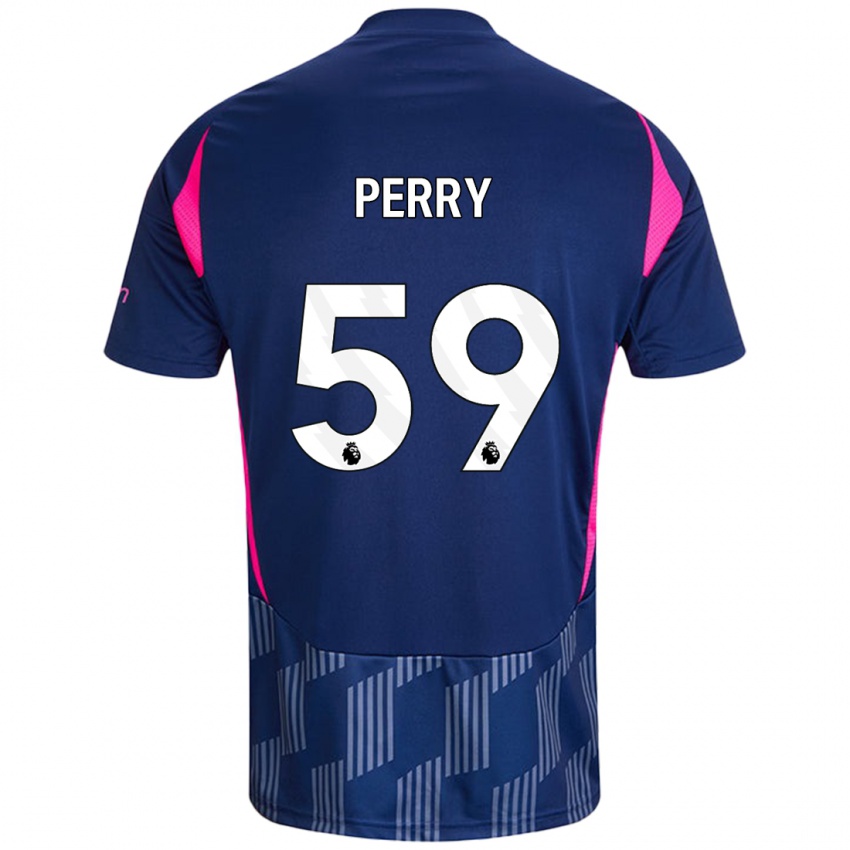 Homem Camisola Ben Perry #59 Rosa Azul Real Alternativa 2024/25 Camisa