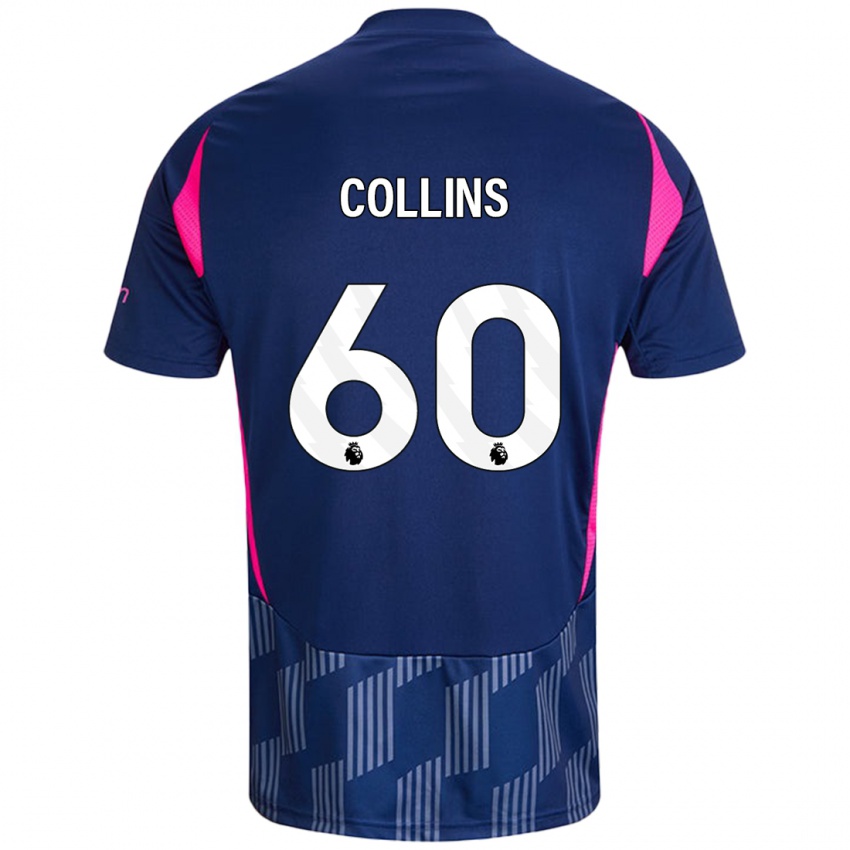 Homem Camisola Sam Collins #60 Rosa Azul Real Alternativa 2024/25 Camisa