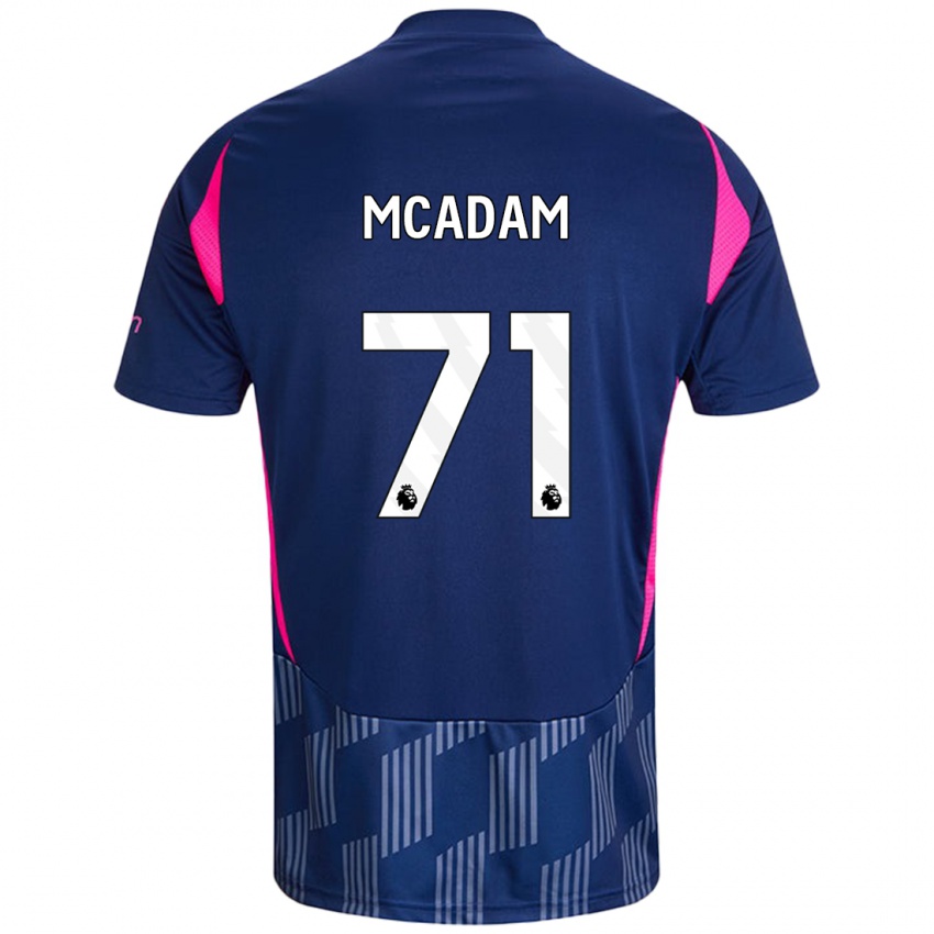 Homem Camisola Kyle Mcadam #71 Rosa Azul Real Alternativa 2024/25 Camisa