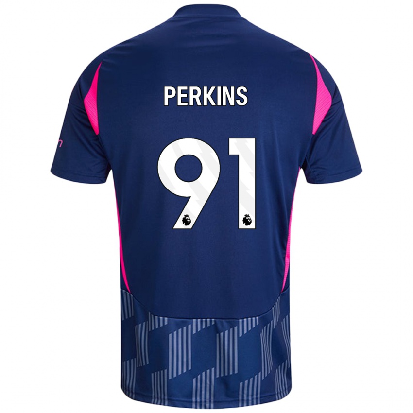 Homem Camisola Jack Perkins #91 Rosa Azul Real Alternativa 2024/25 Camisa