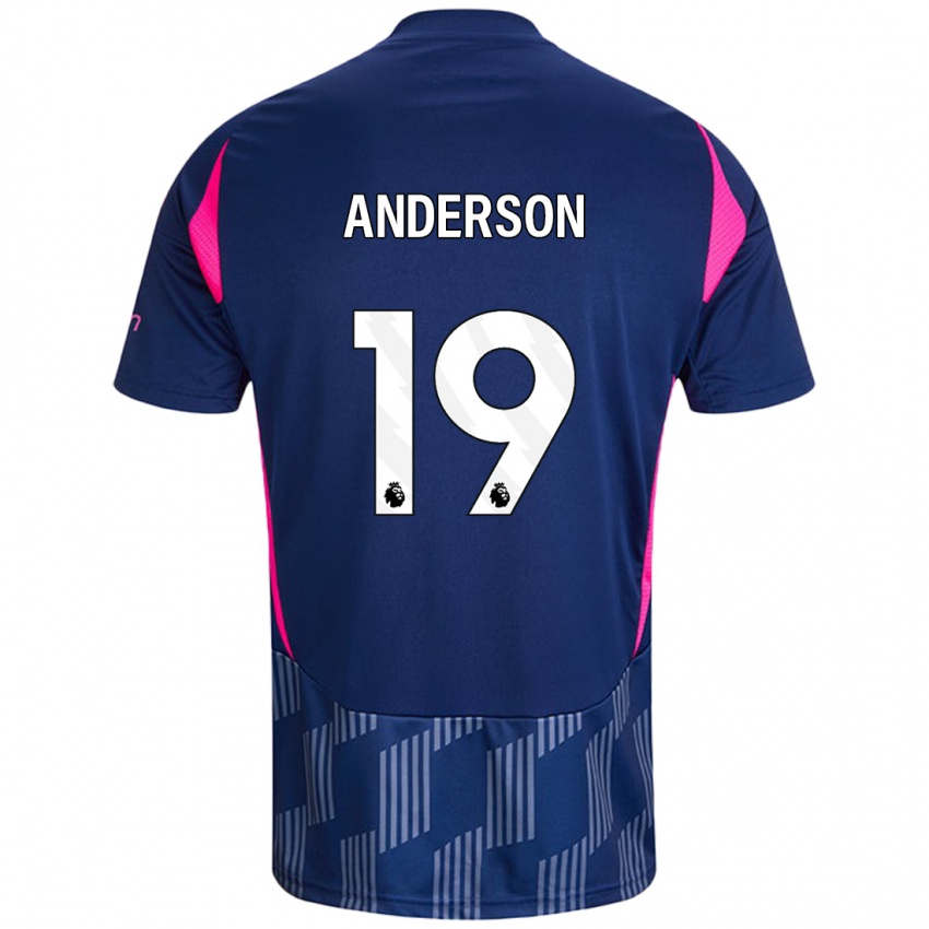 Homem Camisola Becky Anderson #19 Rosa Azul Real Alternativa 2024/25 Camisa