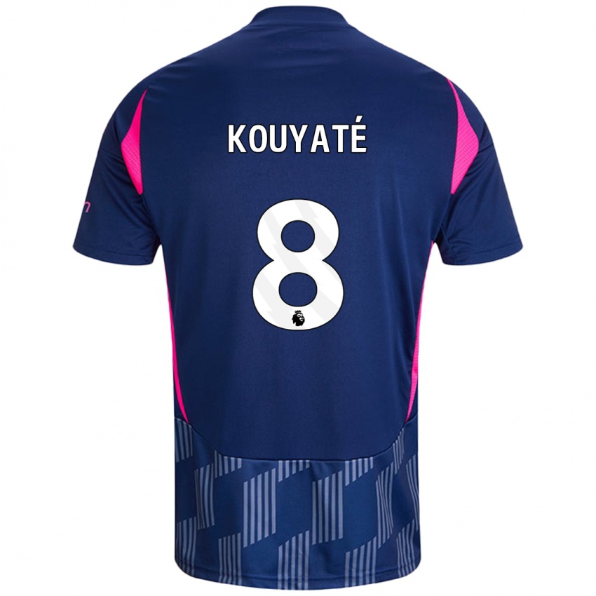 Homem Camisola Cheikhou Kouyate #8 Rosa Azul Real Alternativa 2024/25 Camisa