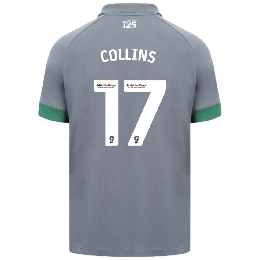 Homem Camisola Jamilu Collins #17 Cinza Escuro Alternativa 2024/25 Camisa