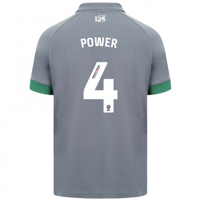 Homem Camisola Hannah Power #4 Cinza Escuro Alternativa 2024/25 Camisa