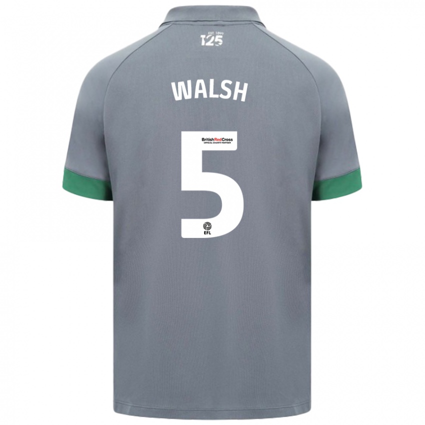 Homem Camisola Siobhan Walsh #5 Cinza Escuro Alternativa 2024/25 Camisa