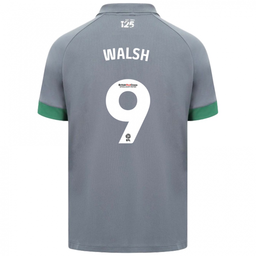 Homem Camisola Catherine Walsh #9 Cinza Escuro Alternativa 2024/25 Camisa