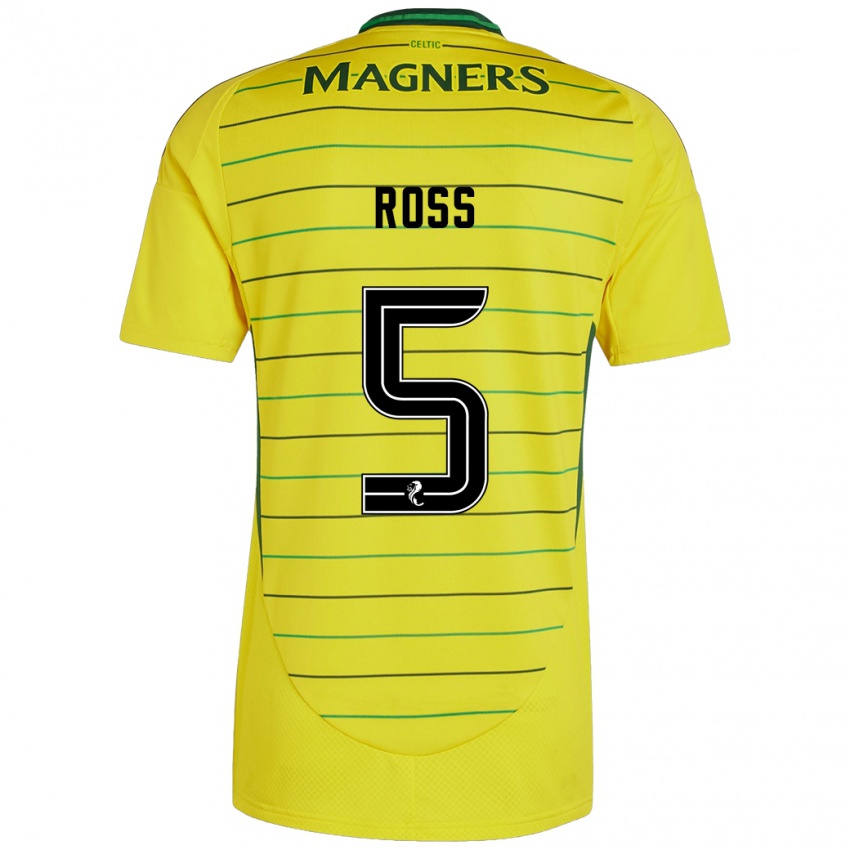 Homem Camisola Natalie Ross #5 Amarelo Alternativa 2024/25 Camisa