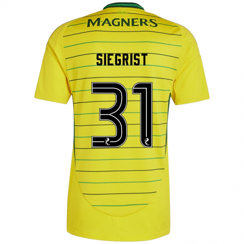 Homem Camisola Benjamin Siegrist #31 Amarelo Alternativa 2024/25 Camisa