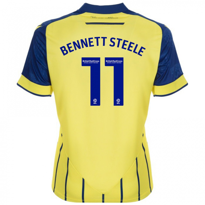 Homem Camisola Lizzie Bennett-Steele #11 Azul Amarelo Alternativa 2024/25 Camisa