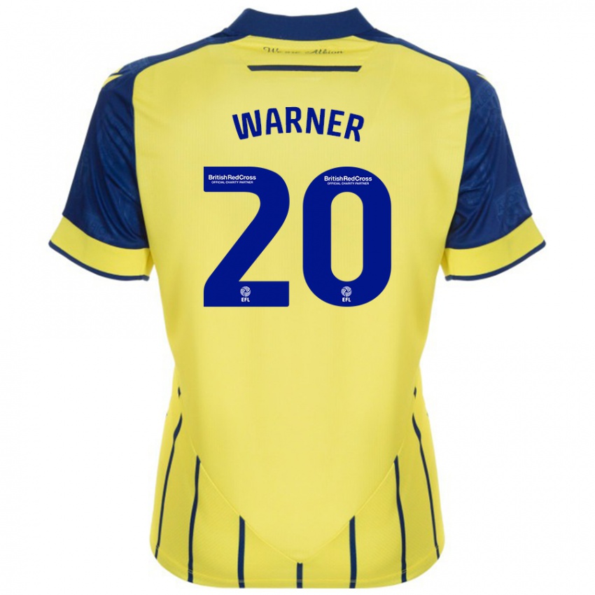 Homem Camisola Phoebe Warner #20 Azul Amarelo Alternativa 2024/25 Camisa