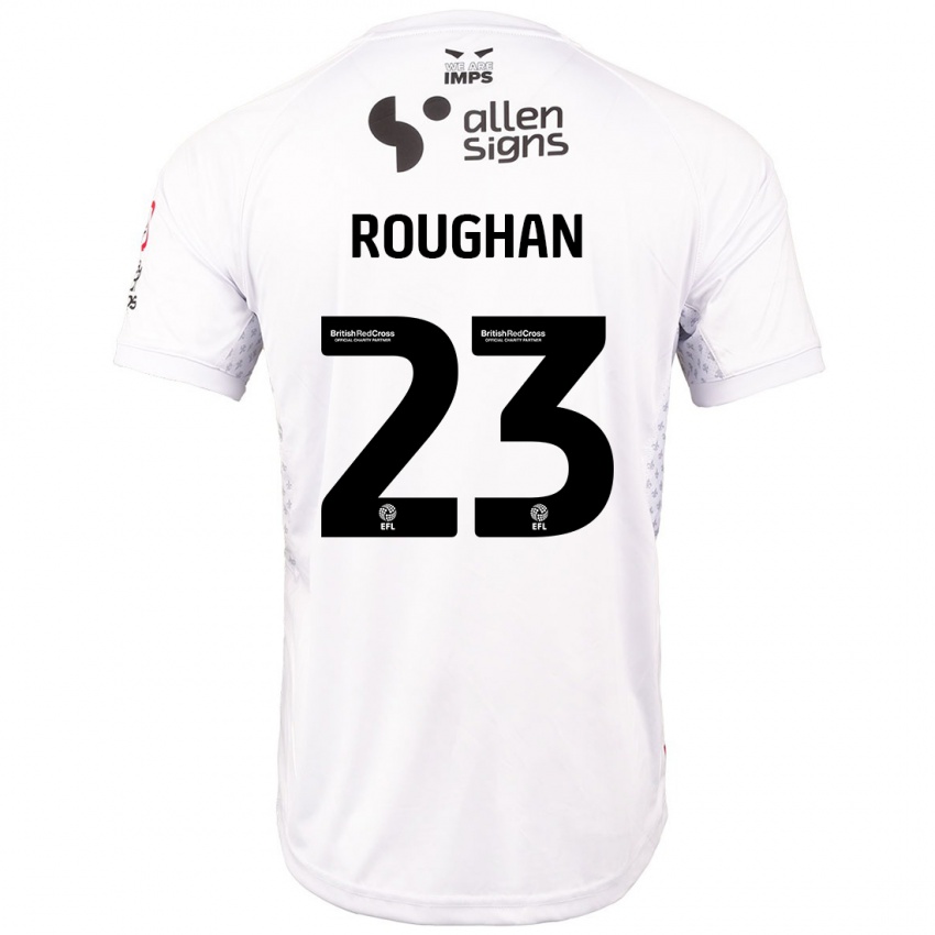 Homem Camisola Sean Roughan #23 Branco Vermelho Alternativa 2024/25 Camisa